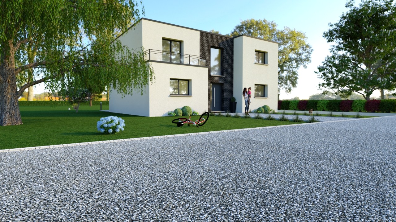 Construction maison sur mesure contemporaine cubique