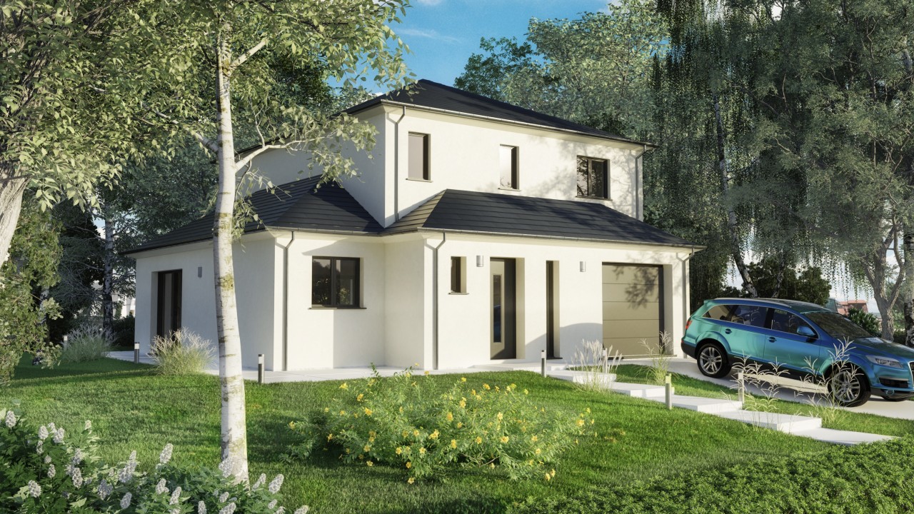 Construire sur mesure maison familiale etage 4 pans